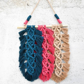 Trio Feather wall hanging