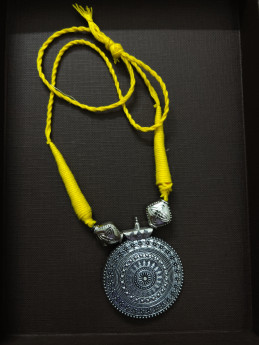 CS Yellow Tarcel Mandala Neckpiece