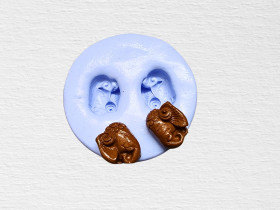 Diggaj Elephant Head Themed Stud&Bead Mould For Terracotta Jewellery Making & Other Craft Projects 