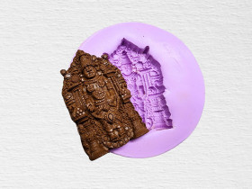 Lord Venkatesha Victorian Style Temple Pendant Silicone Mould For Terracotta Jewellery Making & Other Craft Projects 