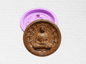Eshin Buddha Big Size Pendant Silicone Mould For Terracotta Jewellery Making & Other Craft Projects 