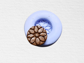 Rajata Flower Carved Stud&Bead Silicone Mould For Terracotta Jewellery Making & Other Craft Projects 