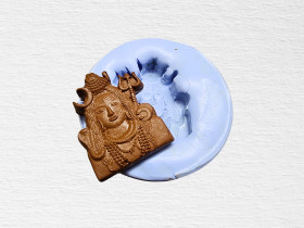 Lord Shiva Mihiraan Temple Pendant Silicone Mould For Terracotta Jewellery Making & Other Craft Projects 