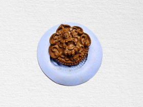 Amoli Lakshmi Temple Pendant Silicone Mould For Terracotta Jewellery Making & Other Craft Projects 