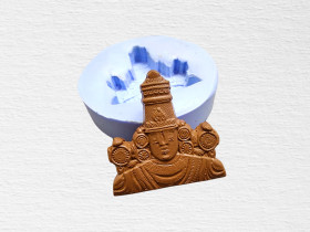 Lord Appaji Venkatesha Temple Pendant Silicone Mould For Terracotta Jewellery Making & Other Craft Projects 