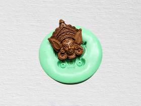 Aabinta Durga Goddess Temple-Inspired Small Pendant Silicone Mould For Terracotta Jewellery Making &Other Craft Projects 
