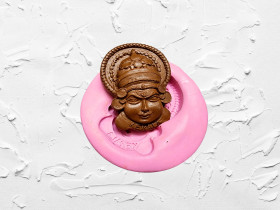 Kathakali Pacha Character Face Pendant Temple Terracotta Jewellery Making Mould For Art&Craft 