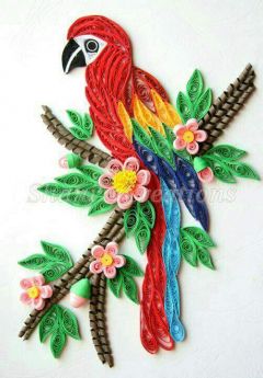 Paper Quilled Macaw