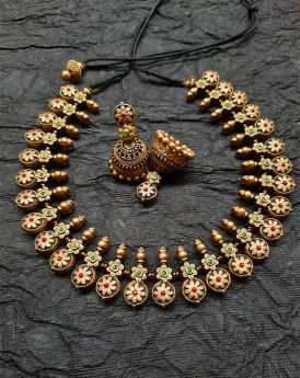 Diva antique terracotta necklace