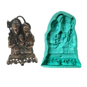 Shiva Parvati Ganesha Big Size Idol Mould